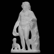 statua Bacco scansione figura vino vaso vite 3d print model - Mito3D