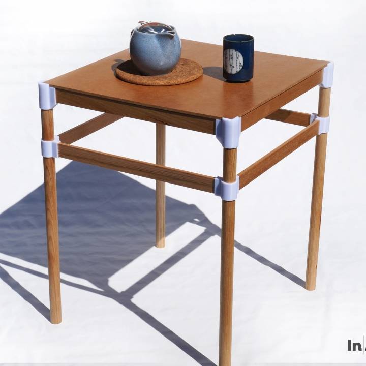diy simple table & garden coffee furniture tea fixture ikea joints custom largebuild 3D print model - Mito3D
