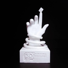 3d printing industry awards trophy & garden cube hand 3dprinting bronce 3d print model - Mito3D