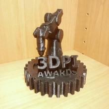 3dpi awards 2017 trophy & garden art industrial robot bronze arm special 3dpiawards virtualfoundry 3d print model - Mito3D