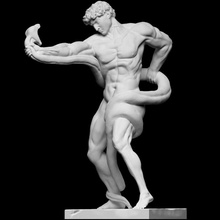athlete wrestling python scan london man sculpture bronze italy 19thcentury tatebritain favourites 3d print model - Mito3D