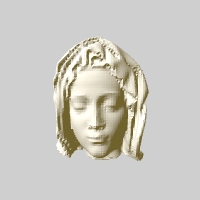 piedad busto d 3D print model - Mito3D
