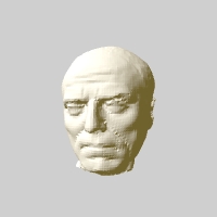 met mármol cabeza hombre 3D print model - Mito3D