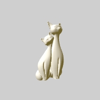 cat-1 3D print model - Mito3D