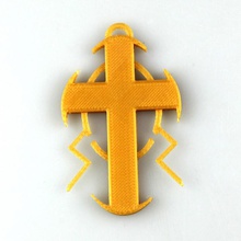 croce portachiavi ciondolo collana gioielli chiave keychain alleggerimento 3d print model - Mito3D