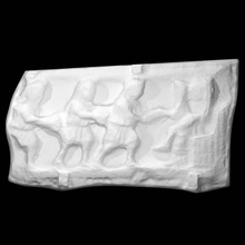 frammento coperchio cristiano sarcofago Epifania scena scansione animale uomo donna sollievo 3d print model - Mito3D