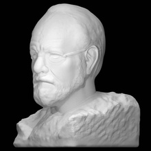 busto sigmund freud escanear escultura bronce Austria psicoanalista 3d print model - Mito3D