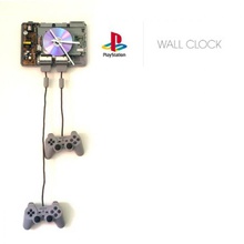playstation wall clock upcycling up-cycling wallclock 3d print model - Mito3D