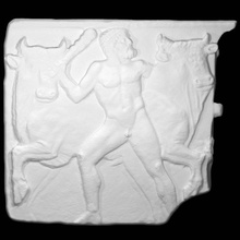 relief hercules cretan bull scan mythology sculpture marble trial 3d print model - Mito3D