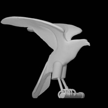 gefesselt Falke Scan Tier Kupfer 3d print model - Mito3D