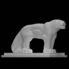 leona escanear animal Roca 3d print model - Mito3D