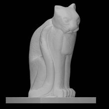 gato Varredura animal figura pedra 3d print model - Mito3D