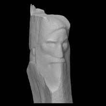 madera cabeza escanear maletero 3d print model - Mito3D
