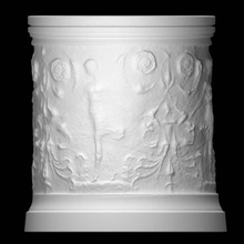 cilindrico base ballerini scansione decorativo scultura marmo 3d print model - Mito3D