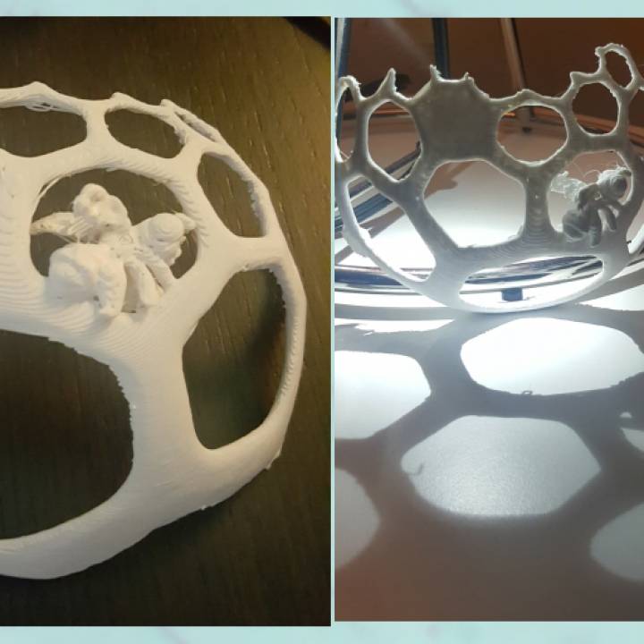 miele pettine pendente gioielleria Favo ape 3D print model - Mito3D