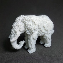 voxel elephant v2 toys & games animal pixel 3d print model - Mito3D