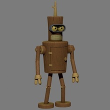 madeira dobrar ventilador arte futurama 3d print model - Mito3D