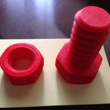 Bolzen Nuss schonen Teile Nüsse Schrauben Futter Nieswurz Produkte 3d print model - Mito3D
