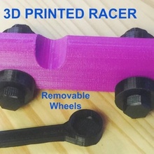 racer removable wheels toys & games car 3d print model - Mito3D