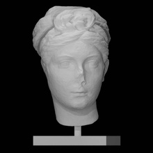 portrait young woman scan head 3d print model - Mito3D