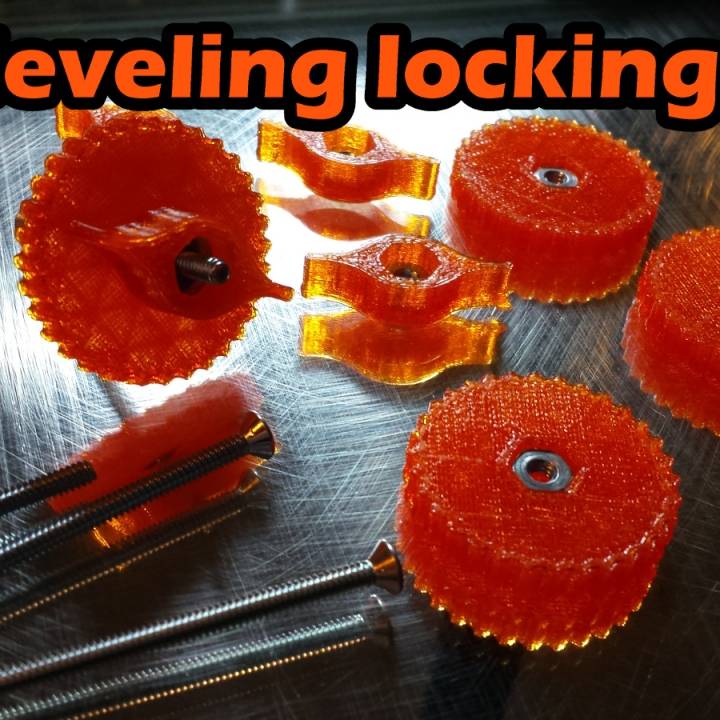bed leveling locking nuts build 3d printer lock cr-10 3D print model - Mito3D