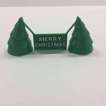 sagging christmas sign & garden 3d print model - Mito3D