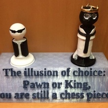 illusion choice board games chess display gift king makerbot pawn toy presents prusa matrix life tinkercad stand piece pieces pawns set morpheus 3d print model - Mito3D