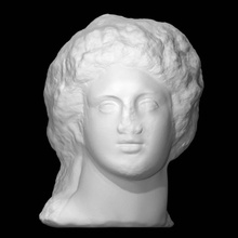 testa dioniso scansione mitologia vino marmo Bacco fertilità 3d print model - Mito3D
