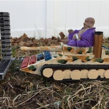 Buda tanque jardín Ejército budismo regalo makerbot juguete religión religioso militar prusa tanques yoga tinkercad arte recaudador fondos asllexicon Olsen Todd Toddolsen 3d print model - Mito3D