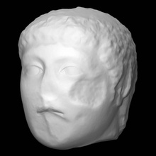 head harmodius scan sculpture marble fragment 3d print model - Mito3D