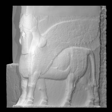 nimrud lamassu norte Oeste palacio ashurnasirpal escanear escultura 3d print model - Mito3D