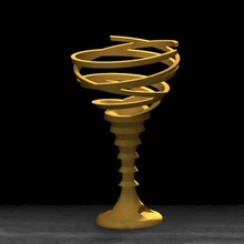 'circonvoluzione' 3dpi design premi trofeo giardino premio 3d print model - Mito3D