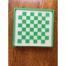 portable chess checkers board games game 3d print model - Mito3D