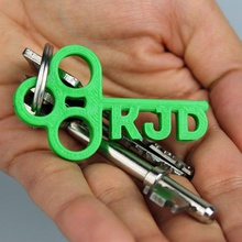 benutzerdefinierte Initialen Schlüsselanhänger Mode Accessoires store royalmail 3d print model - Mito3D