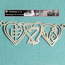 personalised harrington font heart necklace jewellery personalized 3d print model - Mito3D
