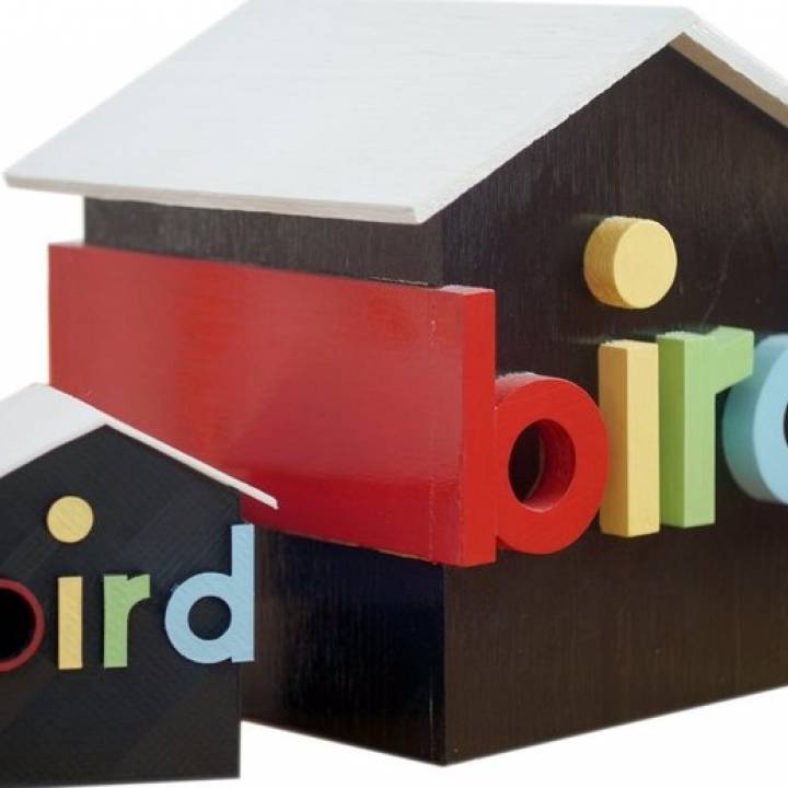 Stampato in 3D birdhouse uccello Casa giardino 3d stampato 3D print model - Mito3D