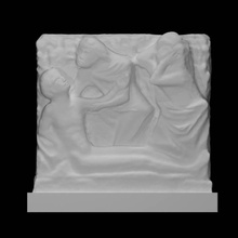 relief gravestone scan memorial 3d print model - Mito3D