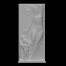 relief gravestone scan memorial cemetery 3d print model - Mito3D