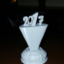 3dpiawards secound iscrizione giardino premio trofeo 3dpi 3d print model - Mito3D
