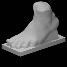 colossale statua Costantino piede scansione statuto 3d print model - Mito3D