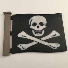 pirata bandiera sottobicchiere placca fan arte film cartello scifi pirati 3d print model - Mito3D