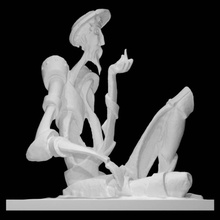 don Quixote Varredura homem corpo 3d print model - Mito3D