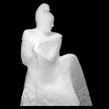 black shawl scan woman fullbody 3d print model - Mito3D