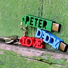peter usb case keychain gadgets & electronics keyring customizable flashdrive personalised 3d print model - Mito3D
