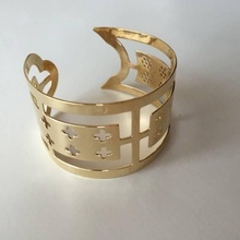 textile cuff jewellery bracelet finejewellery 3d print model - Mito3D
