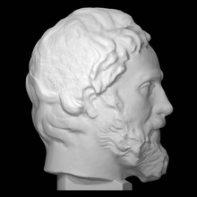 cabeça Ésquilo Varredura escultura mármore dramaturgo 3d print model - Mito3D