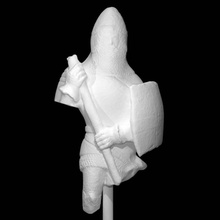 figurilla Caballero escanear medieval escultura Roca estatuilla 3d print model - Mito3D