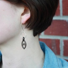 feuille boucles d'oreilles bijoux accessoires accessoire minimaliste 3d print model - Mito3D