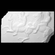 parthenon frieze west ii 2-3 scan block horsemen 3d print model - Mito3D