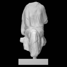 statue seated woman scan halfbody 3d print model - Mito3D
